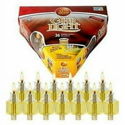 NER MITZVAH OHR Light 36 Pack Medium Chanukah Menorah Oil Candles For Hanukka