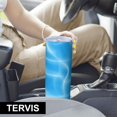 thumbnail image 6 of 20oz Stainless Steel Skinny Tumbler with Telescopic Straw, Vacuum Insulated Slim Travel Cup, 360° Full Wrap Printed, Colorful Aurora Print, 6 of 6