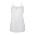 thumbnail image 5 of Aayomet Tank Tops Women Women's Deep V Neck Halter Tie Back Sleeveless Backless Cami Crop Top,White L, 5 of 5