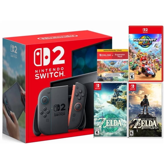 Nintendo Switch 2 Mario Kart™ World Bundle   Tears of the Kingdom   Breath of the Wild   Expansion Pass Bundle