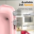 thumbnail image 3 of Batidora de mano LILPARTNER Electric 450 W con vaso de báscula rosa +Acc, 3 of 7