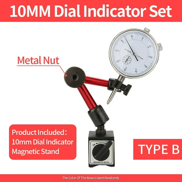 Dial Indicator Gauges Micrometer Dial Gauge Dial Indicator Magnetic Holder Clock Indicator Magnetic Stand Measuring Instruments ,Precise Positioning