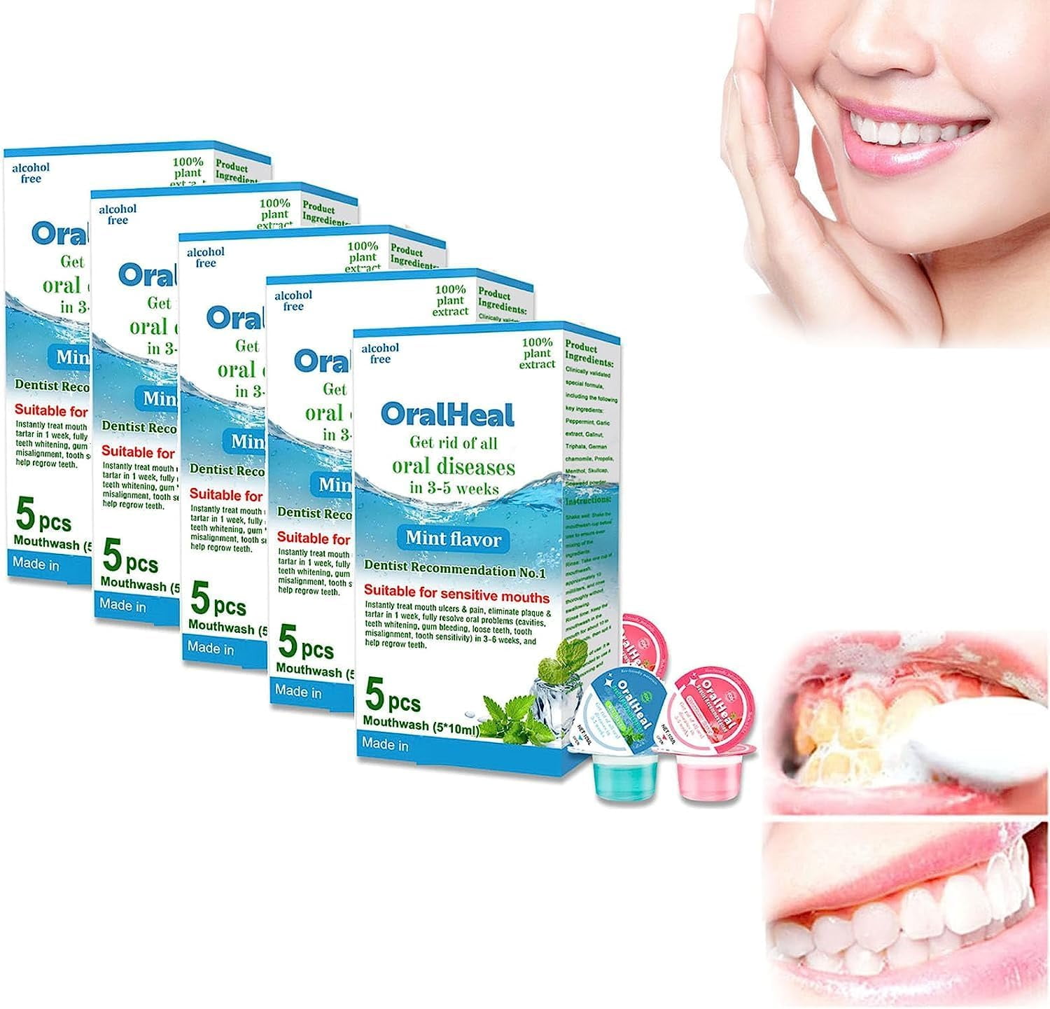Oralheal Jelly Cup Mouthwash Restoring Teeth and Mouth to Health