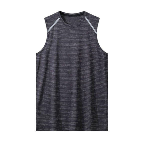 Arnsht Mens Lightweight Quick Dry Workout Tank Tops Sleeveless Round Neck Muscle Cut Off Shirt Athletic Gym T Shirts Black M
