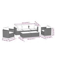 thumbnail image 4 of vidaXL 7 Piece Garden Lounge Set with Cushions Poly Rattan Black, 4 of 5