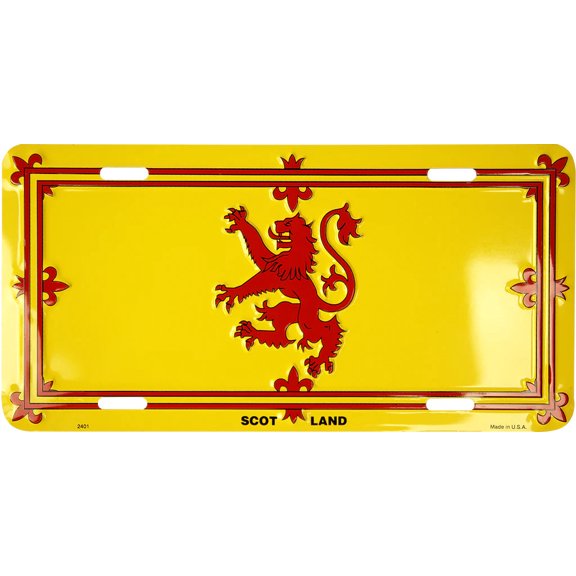 Hangtime Scotland Rampant Lion Flag 6x12 License Plate