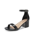 thumbnail image 1 of Sandalia DREAM PAIRS con Tacón Bajo Grueso Negro PU Talla 11, 1 of 8