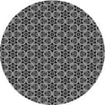thumbnail image 1 of Ahgly Tapis Rond Lavable en Machine Intérieur Transitionnel Noir Charbon, 8 Pieds Rond, 1 of 7
