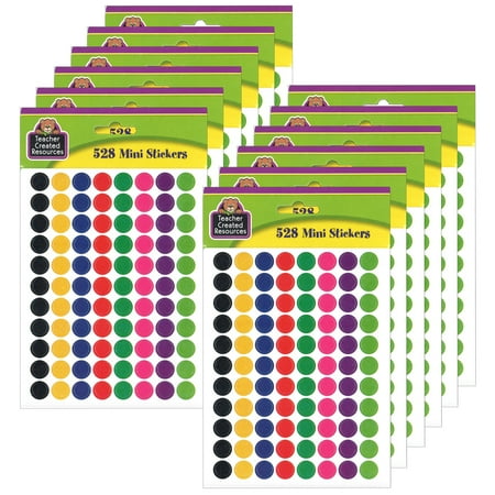 UPC: 0194629035939 | Teacher Created Resources Colorful Circles Mini Stickers 3/8 Diameter 528 Per Pack 12 Packs