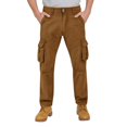 thumbnail image 2 of Fnnxeal Mens Cargo Pants Spring Fall Outdoor Solid Casual Multi-Pockets beltless Yellow Cargo Pants for Men Size 32, 2 of 9