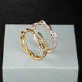 thumbnail image 4 of CNKOO 14K Gold Plated Cubic Zirconia Twisted Rope Eternity Band for Women, 4 of 4