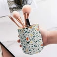 thumbnail image 2 of Ceramic Pen Holder Stand Cup Pencil Organizer Makeup Brush Holders for Home Office Desk Colorful Terrazzo Marble, 2 of 7