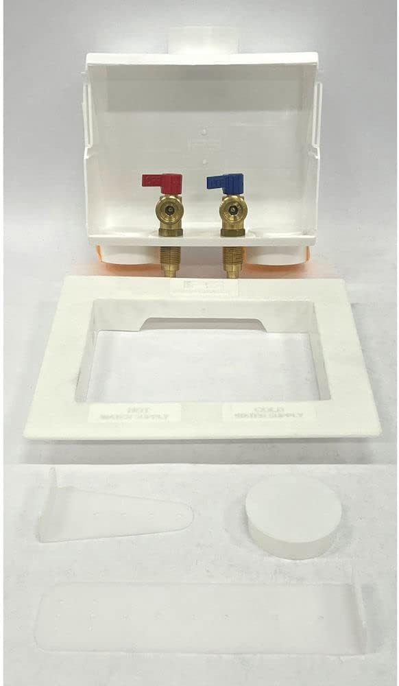 WaterTite Du-All Dual Drain Washing Machine Outlet Box with Valves & Frame-82057