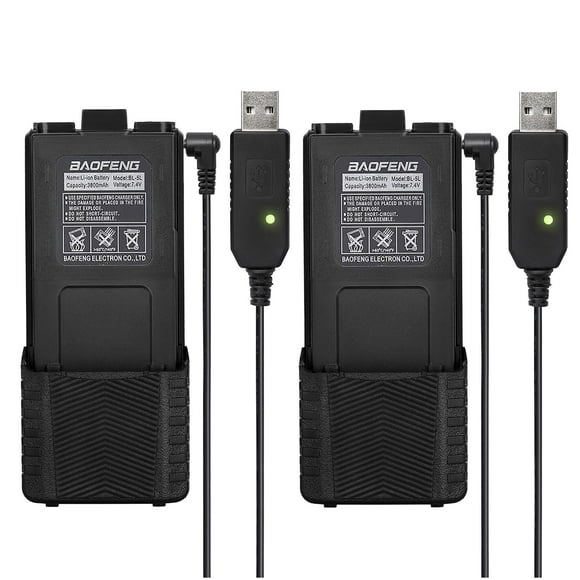 Batería BAOFENG BL-5L, 7,4 V, 3800 mAh, paquete USB extendido