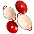thumbnail image 2 of BergHOFF Neo 4pc Cast Iron Cookware Set, 5qt. & 8qt., Red, 2 of 8