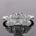 thumbnail image 2 of solitaire jewels 2.5CT Radiant Moissanite 9 Stone Engagement Ring For Women, 18K White Gold, 2 of 7