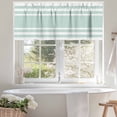 thumbnail image 4 of Aqua White Valances for Windows, 42 x 18in, Stripe Rod Pocket Kitchen Valance Curtain Light Filtering Window Treatments for Living Room Bedroom, 1 Panel, 4 of 7
