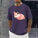 thumbnail image 1 of Tops para hombre, blusas y camisas de cuello redondo y manga corta para hombre, blusas casuales de moda con cuello redondo y estampado para hombre, blusas de poliéster para hombre., 1 of 5