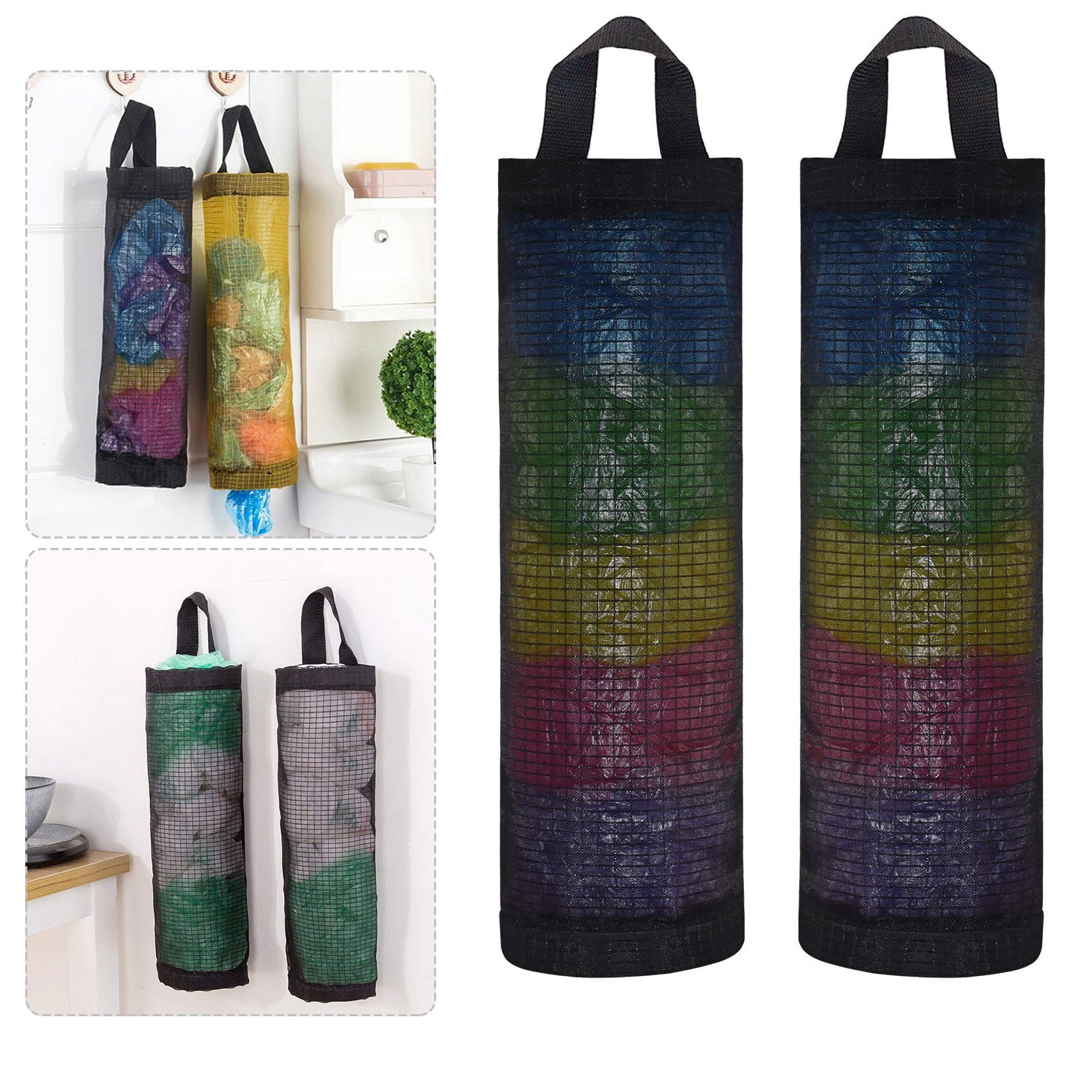 2/1Pack Plastic Dispenser Bag Holder Polyester Grocery Bag