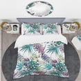 thumbnail image 2 of Designart 'Retro Floral Botanical Design II' Mid-Century Modern Duvet Cover Set, 2 of 4