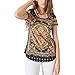 thumbnail image 3 of Lucky Brand Womens Printed SS Basic T-Shirt, Blue, Large, 3 of 4