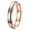 4MM Silver-Rosegold, variant on 4MM Two Tone Band Unisex Stainless Steel Minimalist Sculpture Curved Couple Ring Silver-Gold Size 10