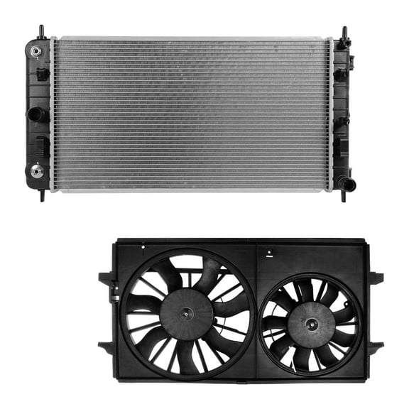 AutoShack Radiator & Coling Fan Set For 2004-2006 Chevrolet Malibu 2005-2006 Pontiac G6 3.5L V6 FWD RKPKG00006