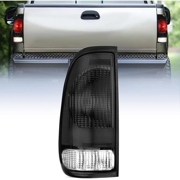 Nilight Taillight Assembly Compatible with 1997 1998 1999 2000 2001 2002 2003 2004 2005 2006 2007 Ford F150 Styleside F250 F350 F450 F550 Super Duty Smoke Rear Lamp OE Style