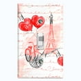 thumbnail image 1 of Metal Light Switch Plate Cover Romantic Paris  Eiffel Tower Letter Bicycle Red PRS011, 1 of 13