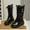 Black, variant on Fashion Autumn Children Girls Sports Shoes Flat Thick Bottom Non Slip Easy To Wear PU Upper Comfortable Boots White 27