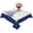 Blue Beige, variant on Lighthouse Table Cloth Waterproof Tablecloths, Ocean Seagull Vintage Navy Blue Coastal Boat Tablecloth Dining Table Cover for Kitchen Party Tabletop Outdoor, Square Tablecloth 54x54 Inch