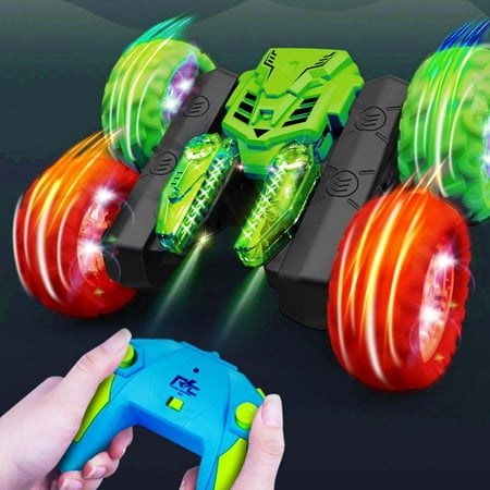 RC Remote Control All Terrain Car Double Fancy Butterfly Stunt Car 360°Rotation Stunt Car Offroad RC Vehicle With LED 2.4 Controlled Car Crawlers For Kids For Saying Love You G Wagon Remote
