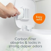 فلتر كربون من Diaper Genie، مزيل الروائح الكريهة من سلة الحفاضات، متوافق مع سلة Diaper Genie Complete and Expressions، 4 قطع