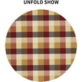 thumbnail image 4 of Checkered Valentines Tablecloth Round 70 Inch,Black Plaid Table Cloth,Stain Resistance Polyester Red Heart Valentine''s Day Table Covers for Kitchen Dining,Small Tablecloth for Parties Picnic, 4 of 6