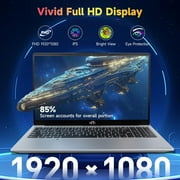 15.6 inch Laptop,16GB RAM 1TB SSD 2025 Student-Laptop with Backlit Keyboard Fingerprint Intel Quad Core N100 (Up to 3.4GHz)Business-Laptop,Computer, Win11,Silver