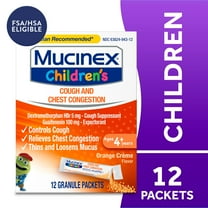 Mucinex Children's Cough Medicine & Expectorant for Kids, OTC Relief, Orange Crème Flavor Mini-Melts, 12 ct