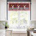 thumbnail image 2 of Window Curtains Valance Rod Pocket Curtain Drapery for Living Room Kitchen Bathroom Cartoon Chef Buffalo Plaid Soft&Washable Small Window Treatment Tiers Valances Farmhouse Style 1 Panel, 2 of 5