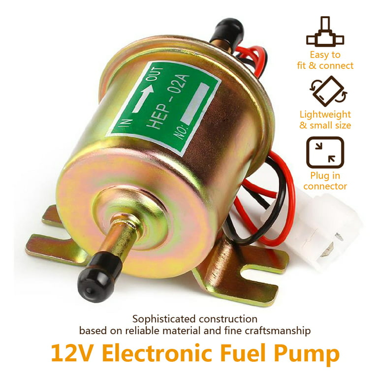 Pompe à Essence Électrique 12V HEP-02A Pompe à Carburant Électrique à Basse  Pression 2.5-4PSI pour Toutes les Voitures, Camions et Bateaux