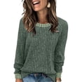 thumbnail image 1 of Camisas de Larga para Mujer, Suéteres, Conjuntos de Otoño, Bloques de Color, Ropa de Invierno, Elegantes, Informales, Suaves. Verde M, 1 of 7