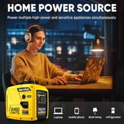 2450W Portable Inverter Generator for Home Use,Super Quiet Outdoor Generator for Camping Outdoor Emergency Power Backup,1.6Gallon Large Fuel Tank Up to 8.3 Hours Use,EPA Compliant