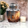 thumbnail image 5 of JAGASY Orange Butterfly Urn for Ashes - Funeral Large Urn for Ashes Adult Male - Grey Handmade Cremation Urns for Mom & Dad - Orange Leaf Urns for Parents - ( 10 Inch ), 5 of 7