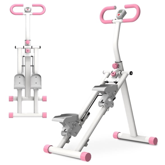 Stair Stepper for Home, Upgrade Vertical Climber Workout Machine with Adjustable Handlebar and Foldable Design for Full-Body Exercise