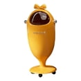 thumbnail image 3 of GROWTH TANK Trash Bin with Wheels Practical Sturdy Durability 360 degree Rotation Waste Bin Trash Yellow, 3 of 8