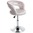 thumbnail image 2 of Impressions Vanity Giselle Contemporary Swivel Vanity Chair with Adjustable Height (Pink Velvet), 2 of 12