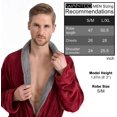 thumbnail image 3 of Men's Soft Plush Fleece Classic or Hooded Robe with Front Pockets, 3 of 7