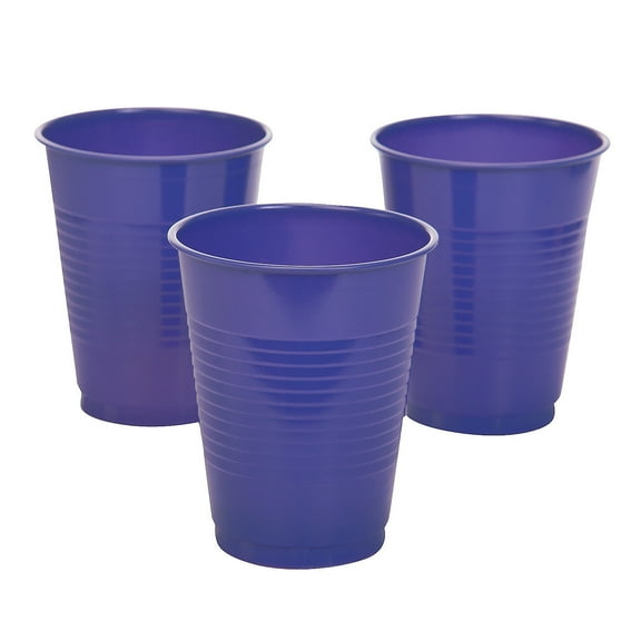 16Oz Purple Plastic Cup - Party Supplies - 20 Pieces