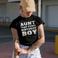 thumbnail image 2 of Aunt of the Birthday Boy, Auntie, B-day of Nephew, Navy Blue T-Shirt, Small, 2 of 5