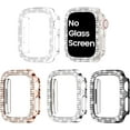 thumbnail image 2 of 5 PacksS10 46MM  45mm Case Compatible with Apple Watch 9 8 7 Case, Bling Cover Diamond Bumper Protective Case for Apple Watch Series 9 Series 8 Series 7 45mm, RoseGold/Pink/Black/Silver/Clear, 2 of 20