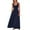 Navy, variant on Women Summer Dresses Sleeveless Casual Loose Swing Button Down Midi Dress