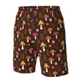 thumbnail image 6 of Uemuo Woodland Mushroom with Flowers and Berries Pattern Men's Swim Trunks Hawaiian Beach Bathing Suit Swimsuits Beach Quick-Dry Shorts with Pockets-X-Large, 6 of 9